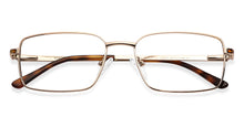 Load image into Gallery viewer, Gold Rectangle Full Rim Unisex Eyeglasses by Vincent Chase-132011