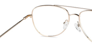 Gold Aviator Full Rim Women Eyeglasses by Vincent Chase VC-132013