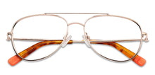 Load image into Gallery viewer, Gold Aviator Full Rim Women Eyeglasses by Vincent Chase VC-132013