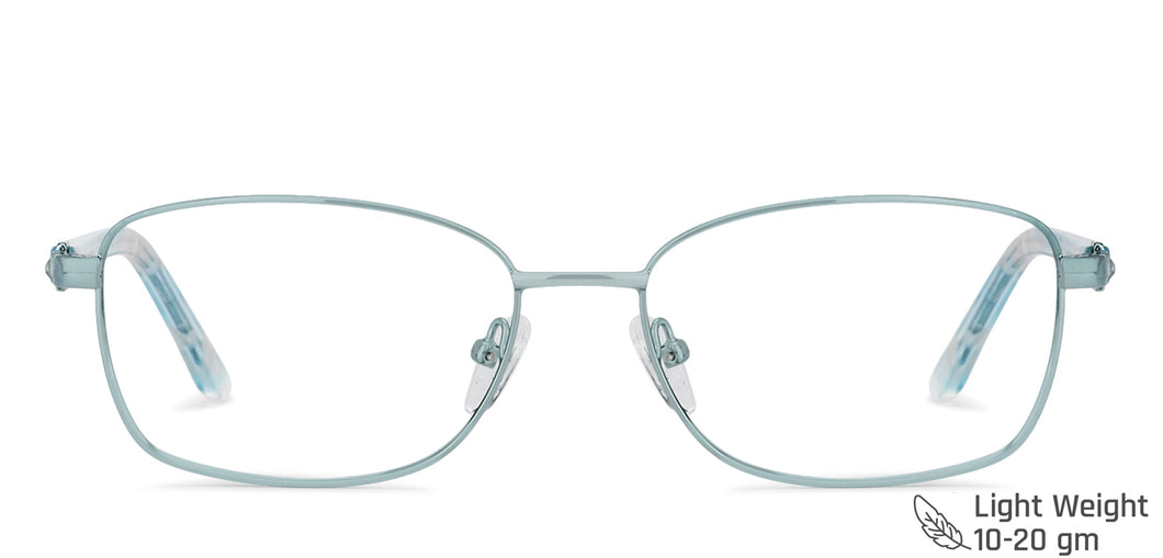 Blue Rectangle Full Rim Women Eyeglasses by Vincent Chase Online-132015