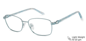 Blue Rectangle Full Rim Women Eyeglasses by Vincent Chase Online-132015