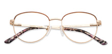 Load image into Gallery viewer, Gold Round Full Rim Women Eyeglasses by Vincent Chase Online-132017
