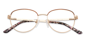 Gold Round Full Rim Women Eyeglasses by Vincent Chase Online-132017