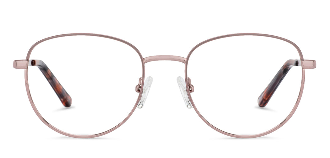 Rose Gold Round Full Rim Women Eyeglasses by Vincent Chase Online-132018