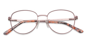 Rose Gold Round Full Rim Women Eyeglasses by Vincent Chase Online-132018