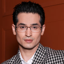 Load image into Gallery viewer, Brown Rectangle Half Rim Unisex Eyeglasses by Vincent Chase VC-132022
