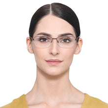 Load image into Gallery viewer, Brown Rectangle Half Rim Unisex Eyeglasses by Vincent Chase VC-132022