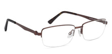 Load image into Gallery viewer, Brown Rectangle Half Rim Unisex Eyeglasses by Vincent Chase VC-132022