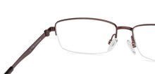Load image into Gallery viewer, Brown Rectangle Half Rim Unisex Eyeglasses by Vincent Chase VC-132022