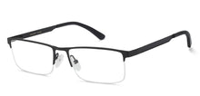 Load image into Gallery viewer, Black Rectangle Half Rim Unisex Eyeglasses by Vincent Chase Essentials-132027
