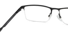Load image into Gallery viewer, Black Rectangle Half Rim Unisex Eyeglasses by Vincent Chase Essentials-132027