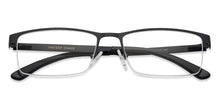 Load image into Gallery viewer, Black Rectangle Half Rim Unisex Eyeglasses by Vincent Chase Essentials-132027