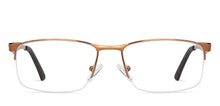 Load image into Gallery viewer, Copper Rectangle Half Rim Unisex Eyeglasses by Vincent Chase-150988