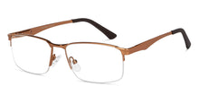 Load image into Gallery viewer, Copper Rectangle Half Rim Unisex Eyeglasses by Vincent Chase-150988
