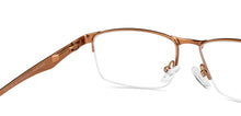 Load image into Gallery viewer, Copper Rectangle Half Rim Unisex Eyeglasses by Vincent Chase-150988