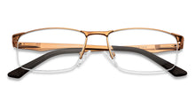Load image into Gallery viewer, Copper Rectangle Half Rim Unisex Eyeglasses by Vincent Chase-150988