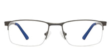 Load image into Gallery viewer, Gunmetal Rectangle Half Rim Unisex Eyeglasses by Vincent Chase Computer Glasses-142741