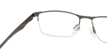 Load image into Gallery viewer, Gunmetal Rectangle Half Rim Unisex Eyeglasses by Vincent Chase Computer Glasses-142741