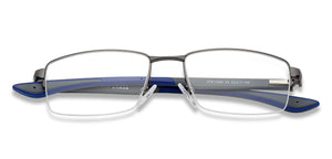 Grey Rectangle Half Rim Unisex Eyeglasses by Lenskart Air Online-132038
