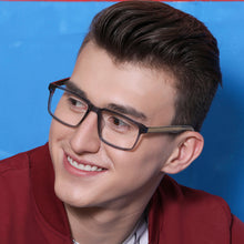 Load image into Gallery viewer, Grey Rectangle Full Rim Unisex Eyeglasses by Vincent Chase VC-132666