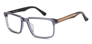 Grey Rectangle Full Rim Unisex Eyeglasses by Vincent Chase VC-132666