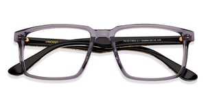 Grey Rectangle Full Rim Unisex Eyeglasses by Vincent Chase VC-132666