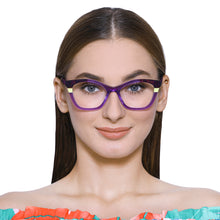Load image into Gallery viewer, Purple Cat Eye Full Rim Wide Women Eyeglasses by Vincent Chase Online-132678