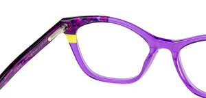 Purple Cat Eye Full Rim Wide Women Eyeglasses by Vincent Chase Online-132678