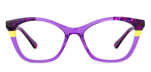 Purple Cat Eye Full Rim Wide Women Eyeglasses by Vincent Chase Online-132678