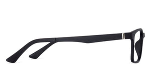 Black Rectangle Full Rim Unisex Eyeglasses by Lenskart Air Online-132695