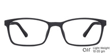 Load image into Gallery viewer, Black Rectangle Full Rim Unisex Eyeglasses by Lenskart Air Online-132695
