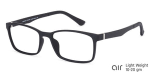 Black Rectangle Full Rim Unisex Eyeglasses by Lenskart Air Online-132695