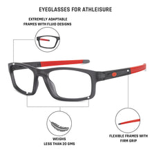Load image into Gallery viewer, Grey Rectangle Full Rim Unisex Eyeglasses by Lenskart Air Online-134401