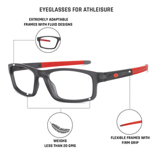 Grey Rectangle Full Rim Unisex Eyeglasses by Lenskart Air Online-134401