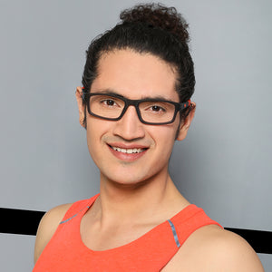Grey Rectangle Full Rim Unisex Eyeglasses by Lenskart Air Online-134401