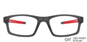Grey Rectangle Full Rim Unisex Eyeglasses by Lenskart Air Online-134401