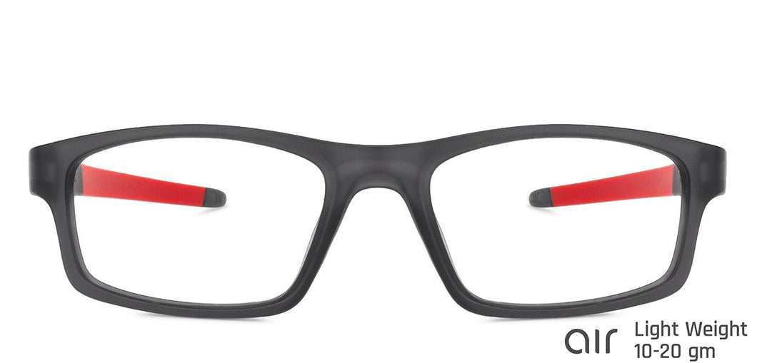 Grey Rectangle Full Rim Unisex Eyeglasses by Lenskart Air Online-134401