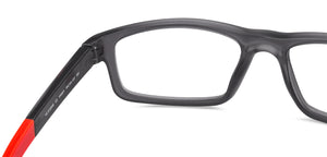 Grey Rectangle Full Rim Unisex Eyeglasses by Lenskart Air Online-134401