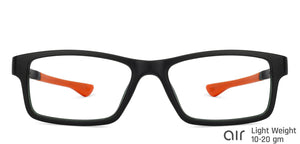 Black Rectangle Full Rim Unisex Eyeglasses by Lenskart Air Online-134405