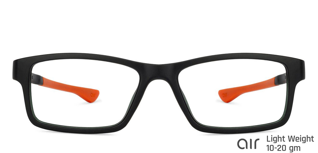 Black Rectangle Full Rim Unisex Eyeglasses by Lenskart Air Online-134405