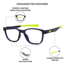 Load image into Gallery viewer, Blue Rectangle Full Rim Unisex Eyeglasses by Lenskart Air Online-134409
