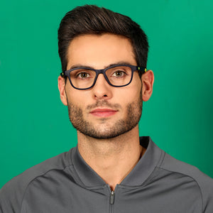 Blue Rectangle Full Rim Unisex Eyeglasses by Lenskart Air Online-134409