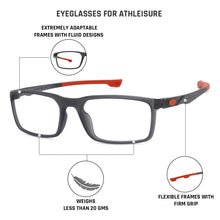 Load image into Gallery viewer, Grey Rectangle Full Rim Unisex Eyeglasses by Lenskart Air Online-134412