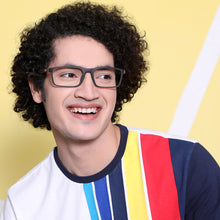 Load image into Gallery viewer, Grey Rectangle Full Rim Unisex Eyeglasses by Lenskart Air Online-134412
