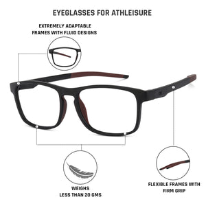Black Rectangle Full Rim Unisex Eyeglasses by Lenskart Air Online-134414