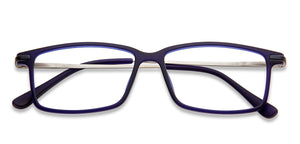 Blue Rectangle Full Rim Unisex Eyeglasses by Lenskart Air Online-134428