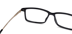 Black Rectangle Full Rim Unisex Eyeglasses by Lenskart Air Online-134430