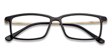 Load image into Gallery viewer, Black Rectangle Full Rim Unisex Eyeglasses by Lenskart Air Online-134430