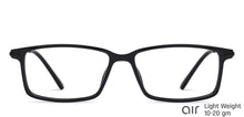 Load image into Gallery viewer, Black Rectangle Full Rim Unisex Eyeglasses by Lenskart Air Online-134430