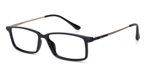 Black Rectangle Full Rim Unisex Eyeglasses by Lenskart Air Online-134430